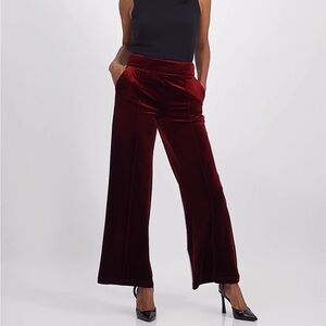 INC International Concepts Red Wide Leg Velvet Pants